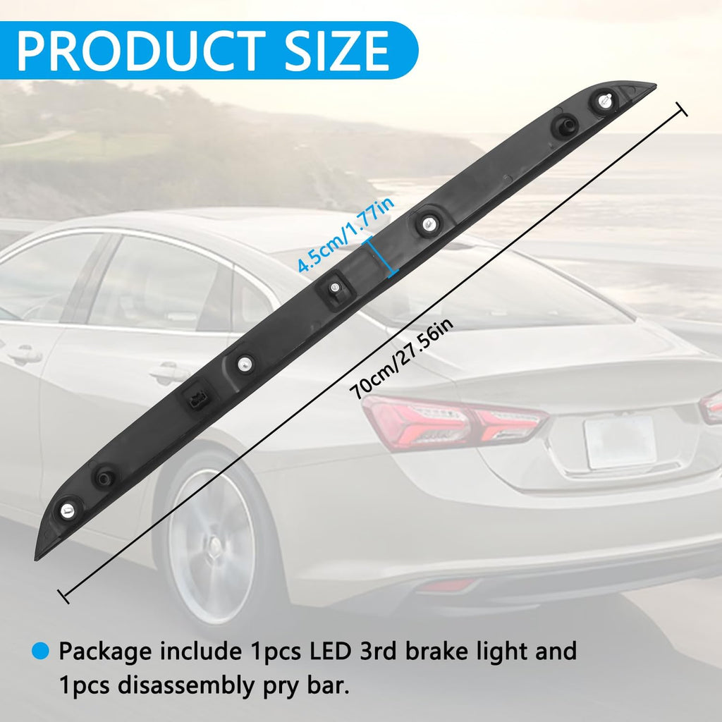 42795725 LED High Mount Stop Light, Compatible with Chevy Malibu 2016-2025 Third Brake Light Rear Center Stop Light Lamp Assembly Replaces# 42795725