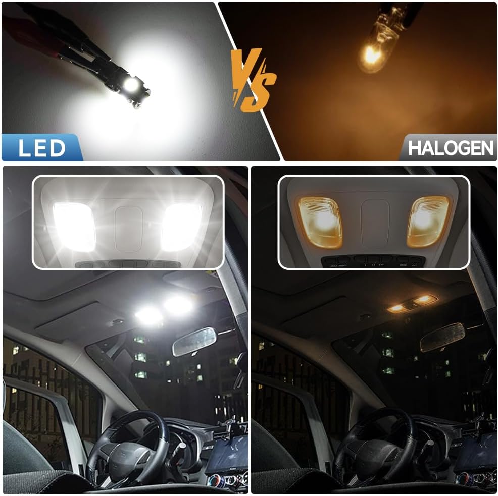 nsautolighting 12pcs White Interior LED Lights Kit for 2003 2004 2005 2006 2007 2008 Dodge Ram 1500 2500 3500 Map Dome Visor Trunk Lights Super Bright 6000K Interior LED Light Bulbs + Install Tool