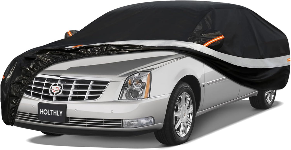 10 Layers Car Cover Custom Fit for Cadillac, Waterproof All Weather for