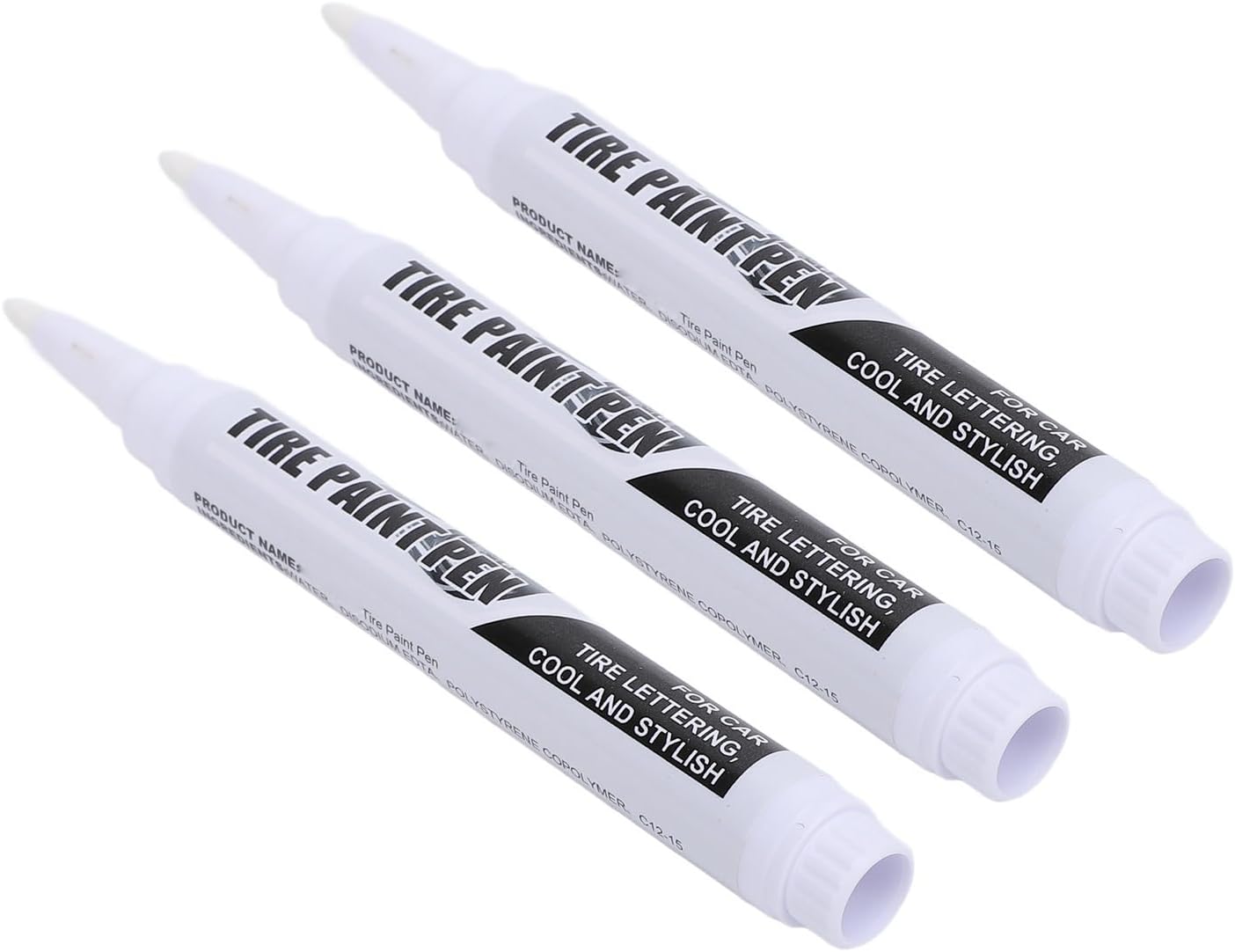 Brrnoo Tire Paint Marker White Long Lasting Tire Lettering Precise Outline for Car Tires