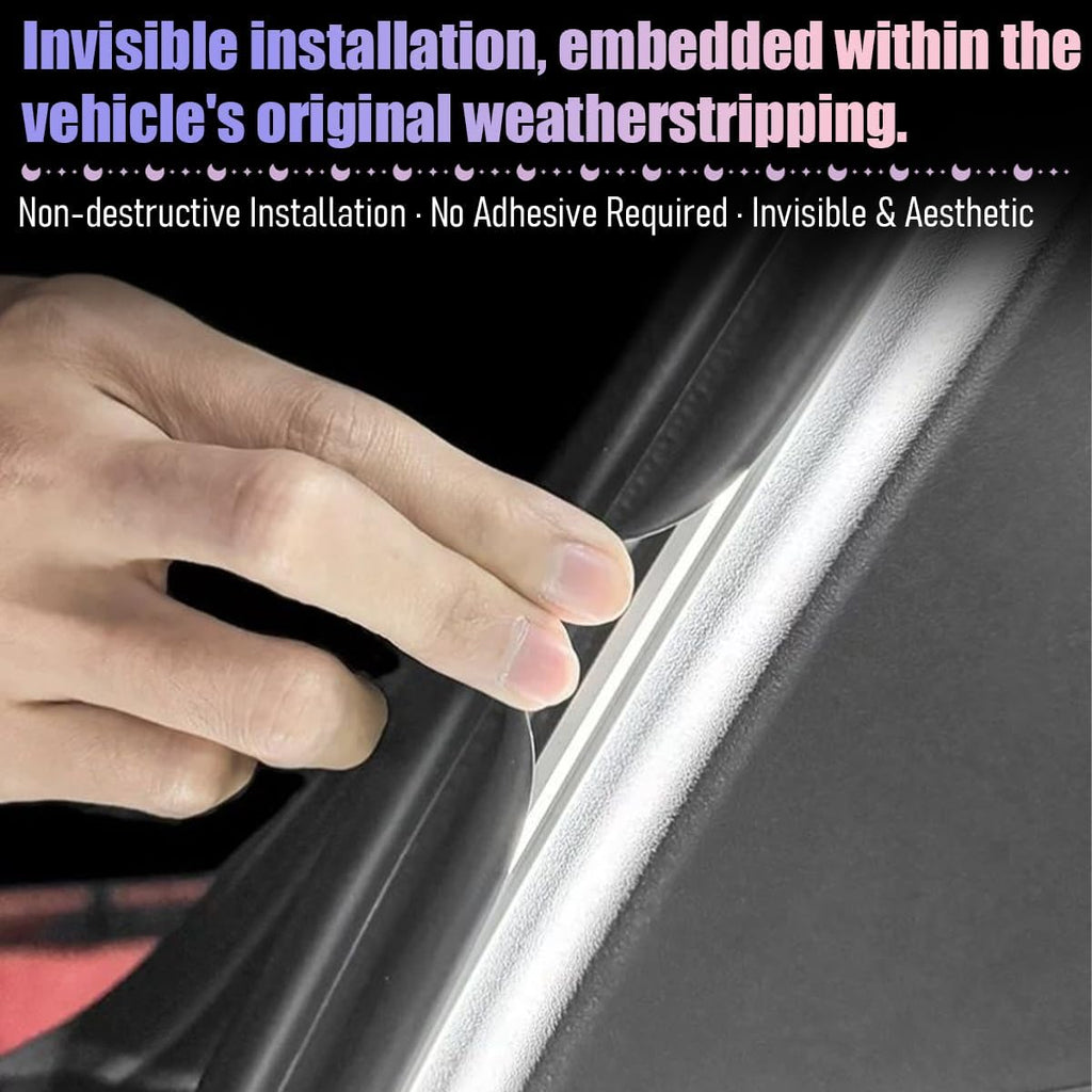 Car Trunk LED Light Strip, 157.5" Flexible Embedded Silicone Vehicle Interior Cargo Area Ambient Lighting, Automotive Trunk LED Light Strip Decor, Universal for SUV Van Truck (Pink Purple)