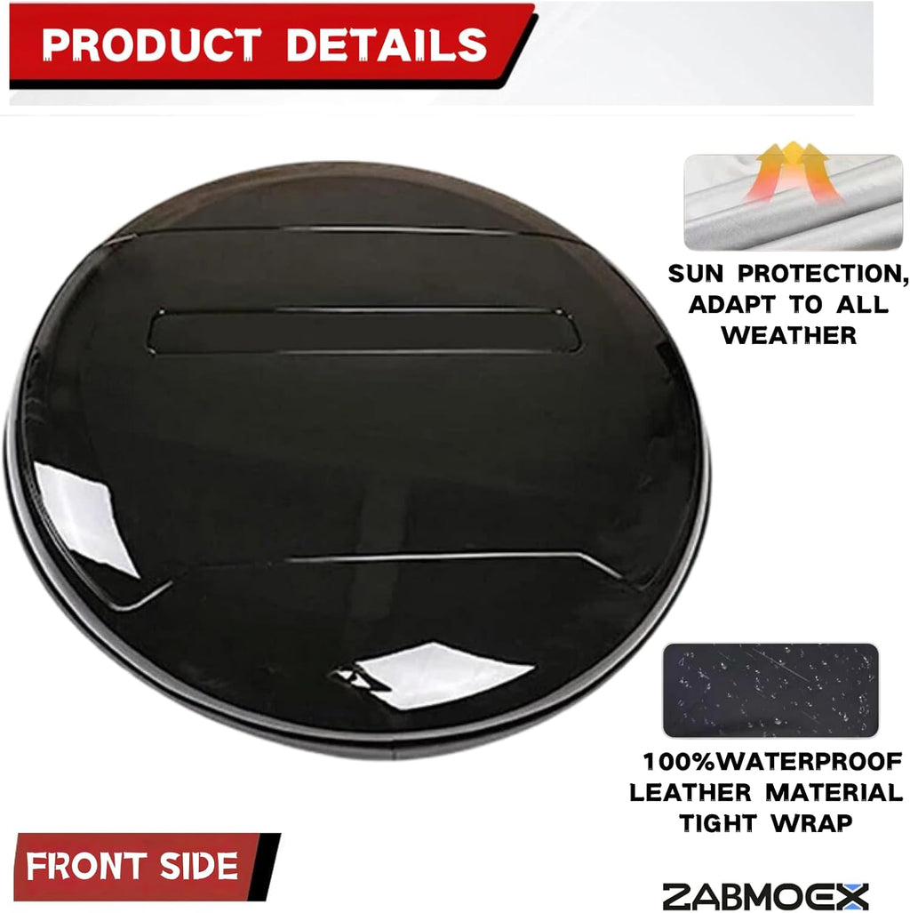Spare Tire Wheel Cover Fit for L R Defender 90 110 130 2020 2021 2022 2023 2024 2025 ABS+PU Black Protective Cover