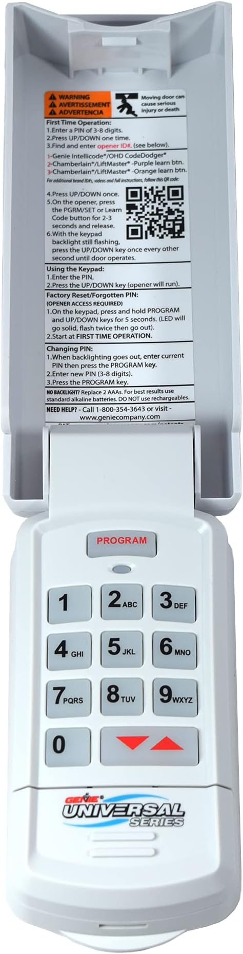Genie Genuine GUK-R Wireless Universal Garage Door Opener Keypad, Compatible