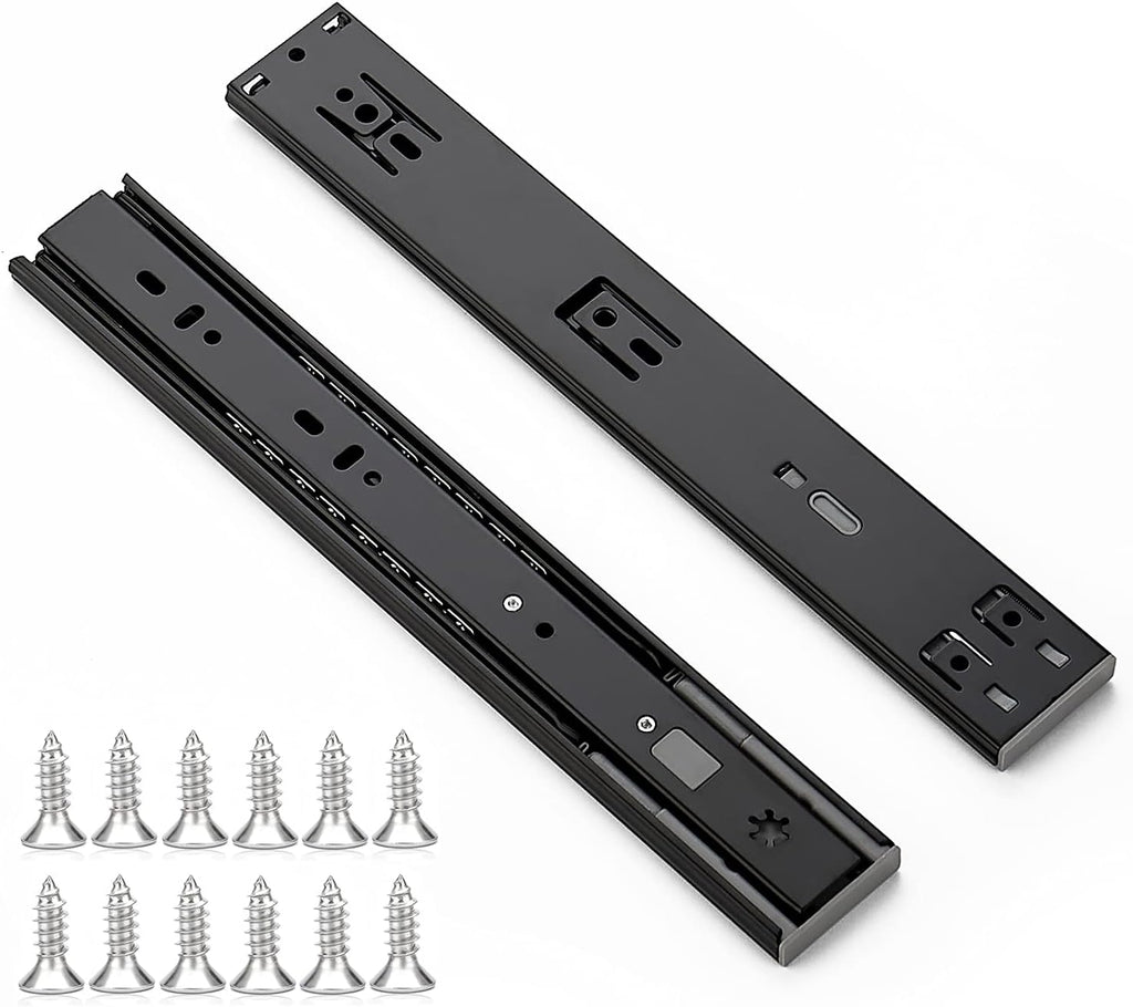 ravinte matte black soft close drawer slides 12, main product view