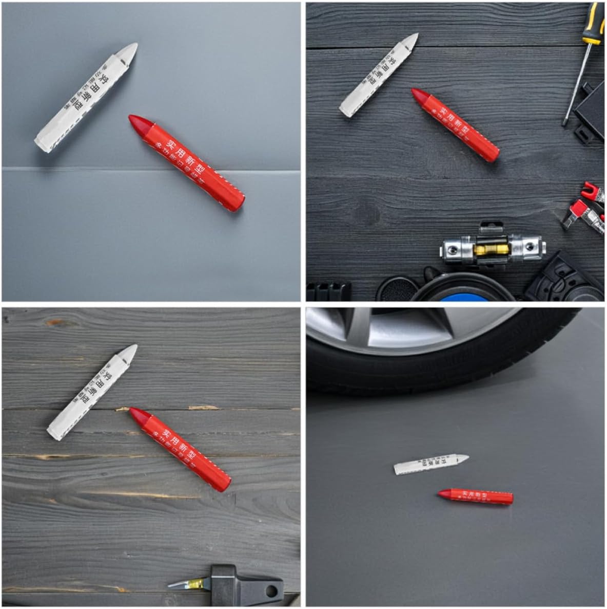 GANAZONO 20pcs Waterproof Wax Tire Marker Pen for Car and Motorcycle Tires for Automotive Maintenance