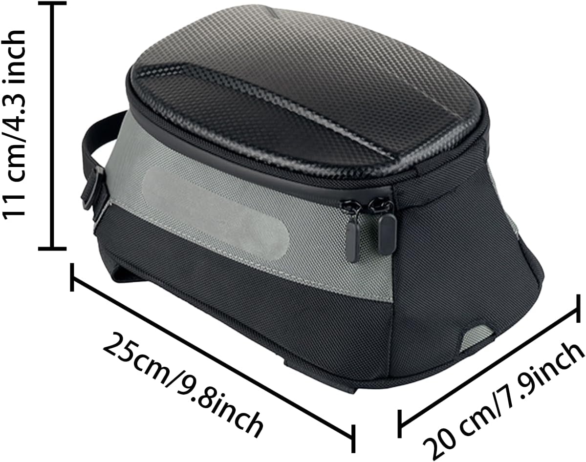 Magnetic Tank Bag 5.5L/1.5GAL Storage Capacity, Nylon and PP Material Waterproof Universal for Motorcycles - For Steel Tanks Only