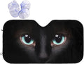 Black cat Eyes Car Windshield Sunshade Front Window Sun Visor Protector by mutakin