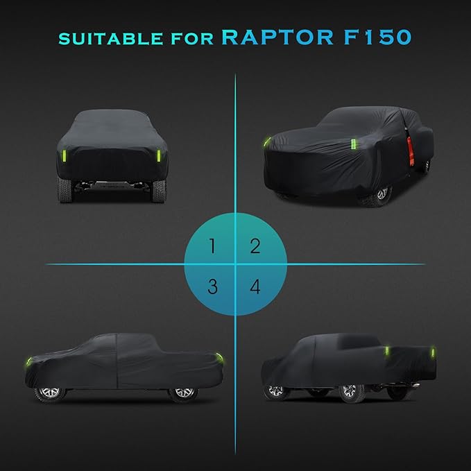 Truck Car Cover Waterproof All Weather Full Outdoor Pickup Car Cover Rain UV - Image 8