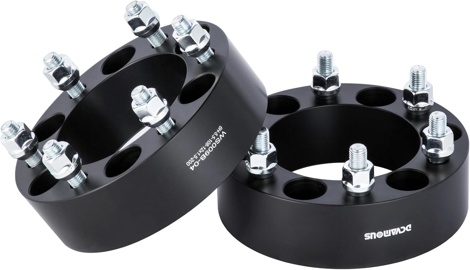 4pc Forged 6x4.5 to 6x5.5 Wheel Adapters 2 Inch Thick with 1/2" Studs | Compatible with Dodge 6 Lug 6x114.3 Truck to 6x139.7 Rims for 1991-2004 Dakota, 1998-2003 Durango, 1993-2010 Viper