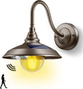 SIEDiNLAR Solar Barn Light Outdoor 3 Modes 2 Lighting, Aluminum Gooseneck Wall