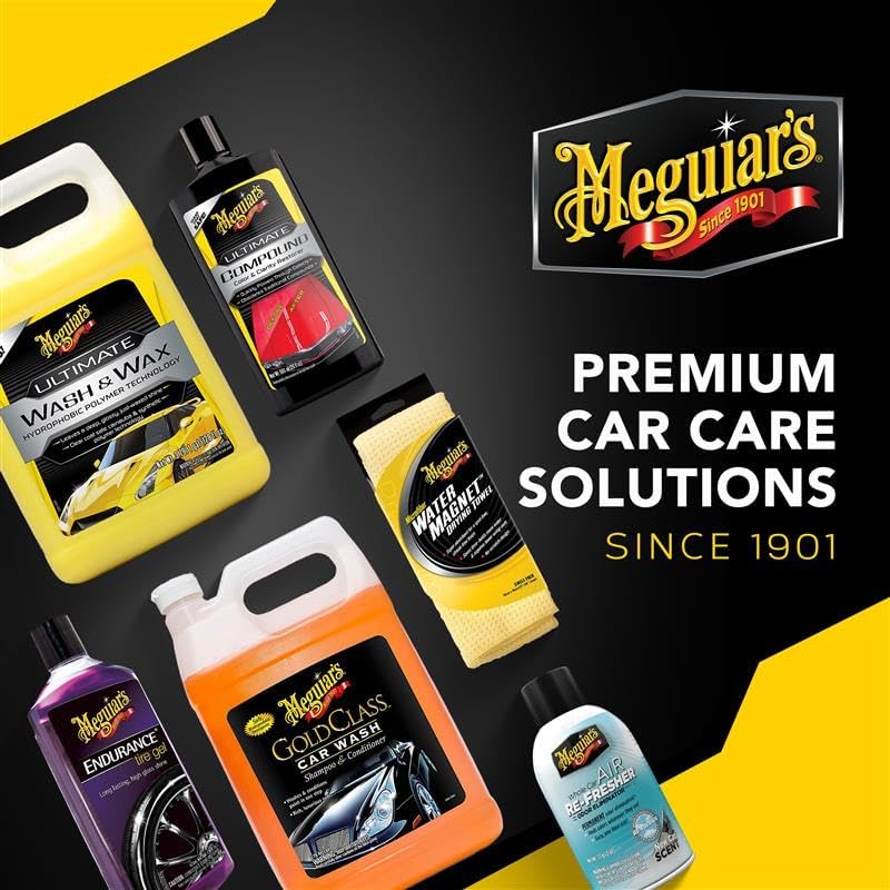 Meguiar's Ultimate Wash and Wax, Car Wash Soap and Wax Cleans & Shines in One Step, Shine & Protect with an Enhanced pH Balanced Car Paint Cleaner, 1 Gallon