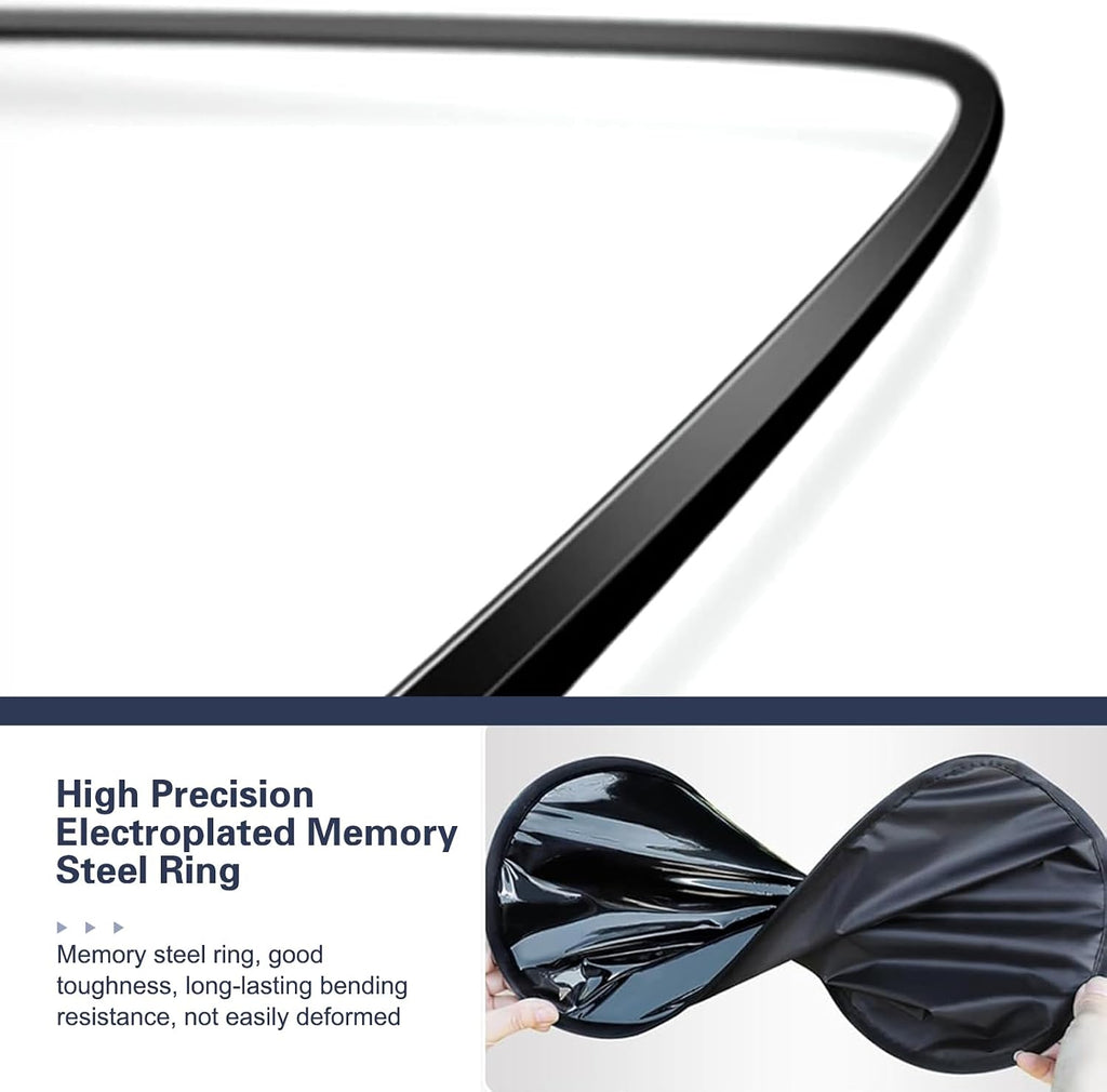 4 PCS Car Side Window Sun Shade, Polyester Sunproof Heat Insulation Front Rear Window Shades, Sun Block Privacy Protection Cover, Universal for Most Vehicles (Black)
