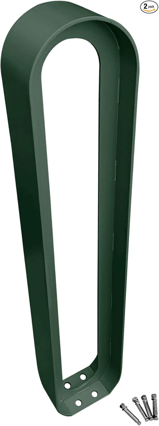 Sandbaggy Modern Commercial Bike Rack | 6.5” x 3” x 35” Oval Design | In-Ground by Sandbaggy