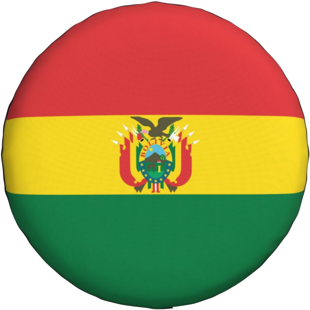 Flag of Bolivia Print Universal Spare Tire Cover for RV, Jeep | Wheel Protector Fits Rv, Trailer, Jeep, Shield Tires From Sun, Dirt And Rain For Outdoor Storage