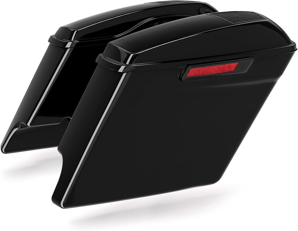 XFMT Motorcycle 5" Stretched Hard Saddlebags W/ 6 x 9 Inches Speaker Lids