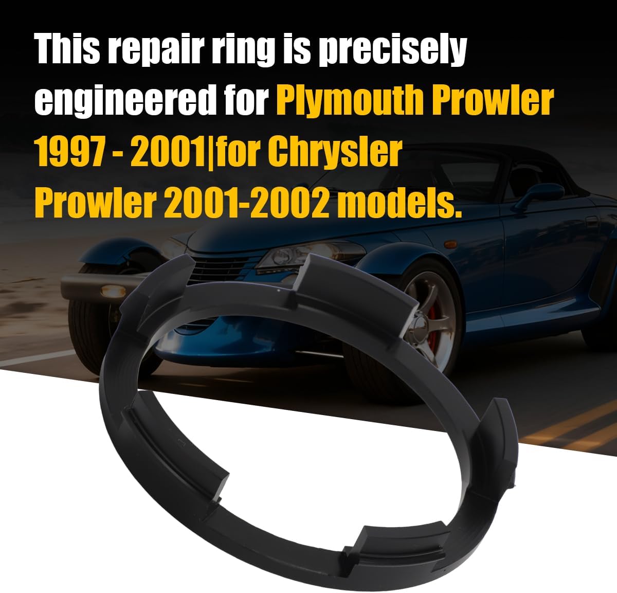 4865352AB Wheel Center Cap Repair Ring for Plymouth Prowler 1997-2001 for Chrysler Prowler 2001-2002- Upgraded Material