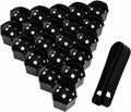 21mm Lug Nut Covers 20PCS Black Lug Nut Caps, Hexagonal Wheel Bolt Caps with Removal Tool, Dustproof & Rustproof Tire Hub Screw Protector, Universal Car Exterior Accessories for Most Cars