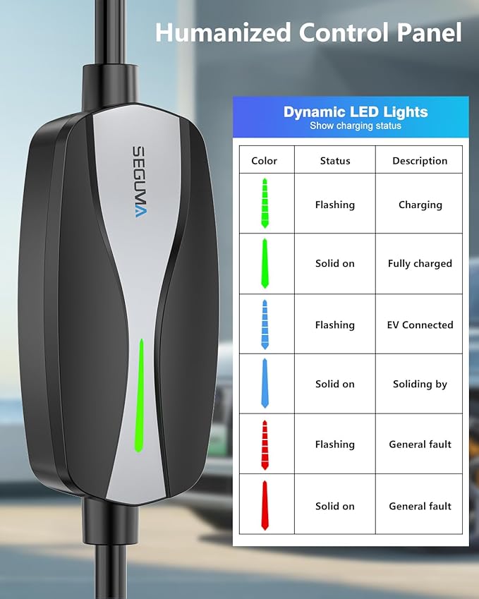 Level 1/2 EV Charger, 16Amp Electric Car Charger 25FT Cable - Image 6