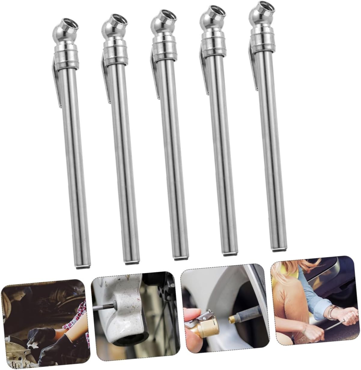 GLEAVI 5pcs Portable Tire Pressure Pen Durable Auto Tire Gauge for Cars Easy to Use Compact Design for Vehicle Tool Bags Essential Car Repair Tool