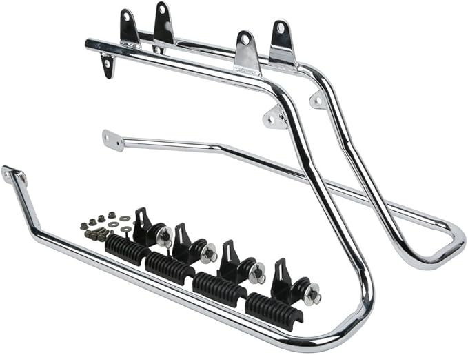 XFMT Vivid Black 5" Stretched Extended Saddlebags Hard Saddle Bags W/Chrome - Image 7