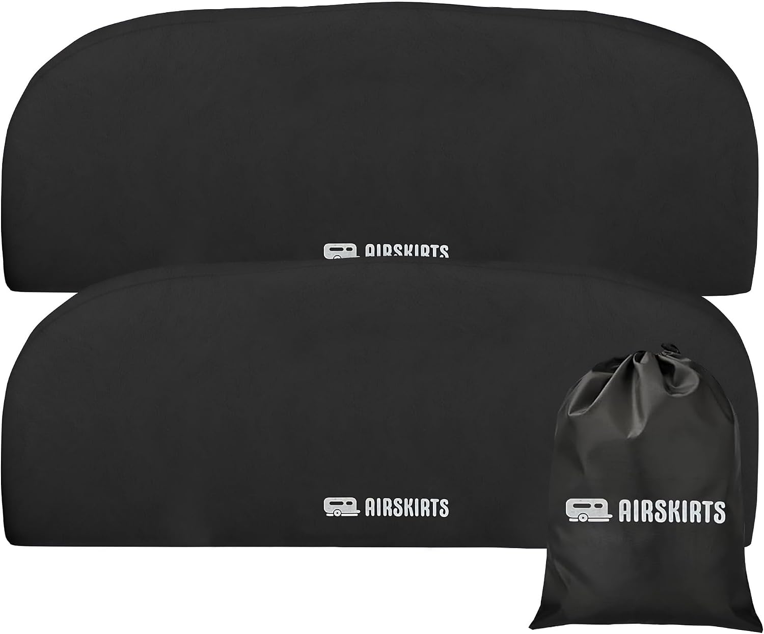 Triple-Axle RV Tire Covers for Trailers, RVs, Campers, Waterproof and UV Resistant, Thick, Durable Protection, Fits 27"-30" Tires, Trailer Wheel Cover by AirSkirts (Set of 2)