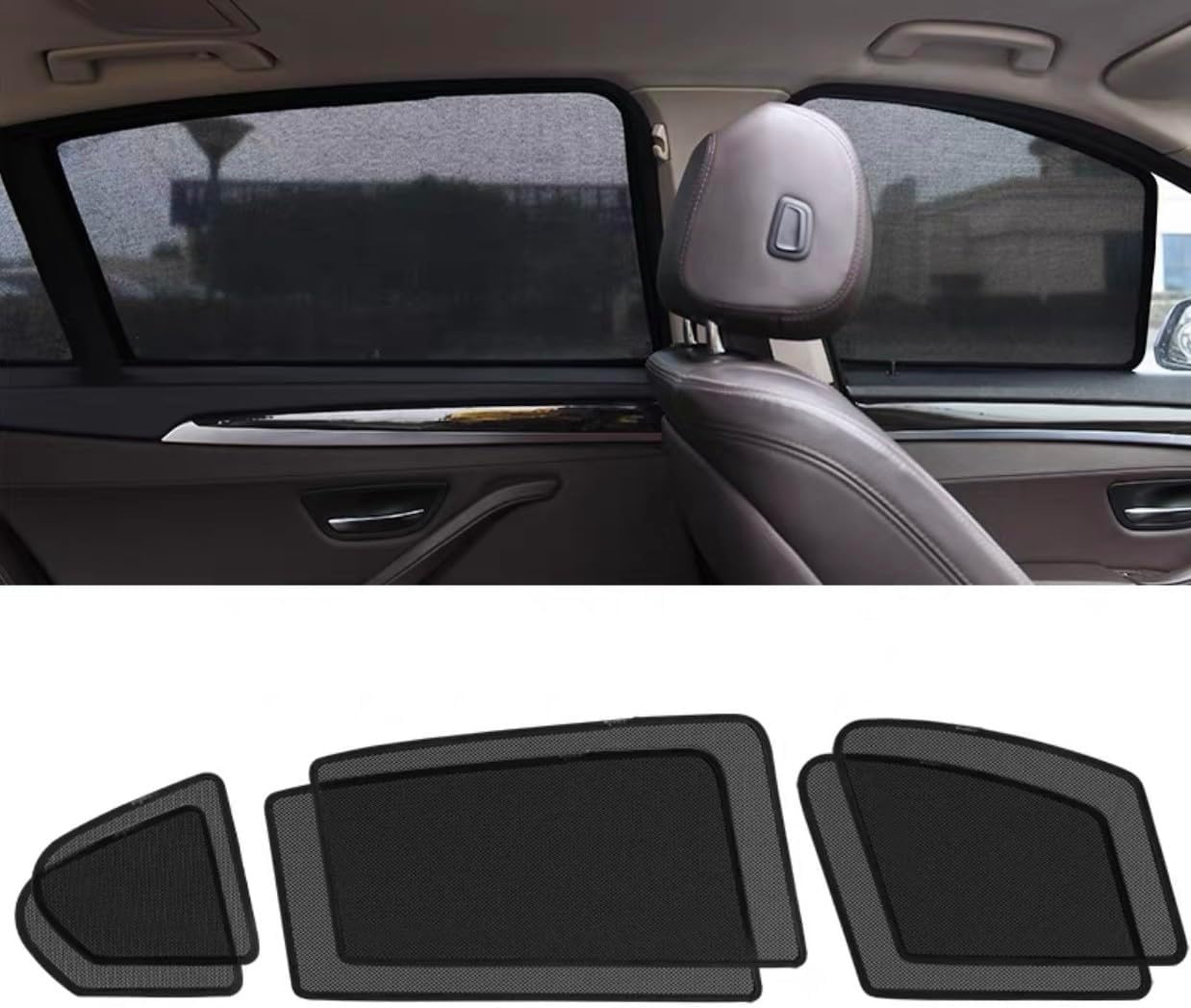 Custom Fit Magnetic Mesh Inside Sun Shade for Mercedes-Benz GLE 350 W167 2020-2026,Sun Shield Side Window UV Sun Seat Protection Protect Car Interior/Privacy Easy Install Remove