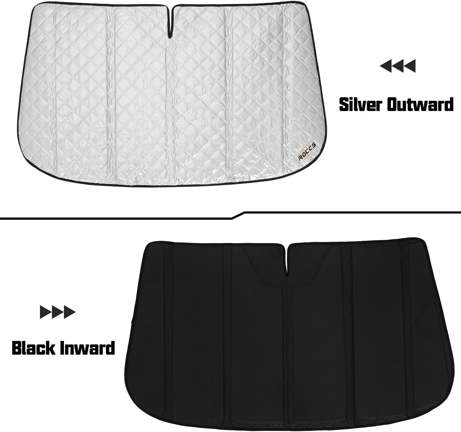 ROCCS Thickest Windshield Sun Shade fit for 2014-2026 Dodge RAM ProMaster Full Size Cargo Van, Diamond Foldable ProMaster Sunshade Front Window Sun Visor Protector Blocks UV Rays Keep Your Car Cooler