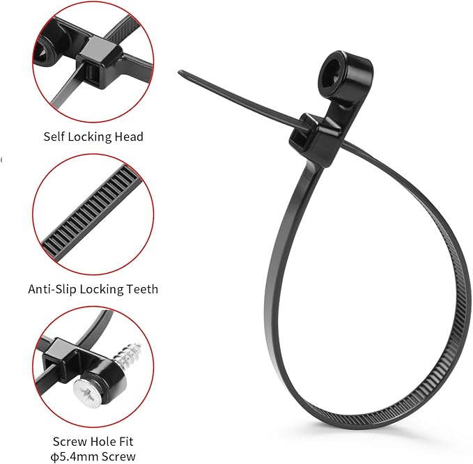 200 PCS 10 inch Black Zip Ties - Image 4