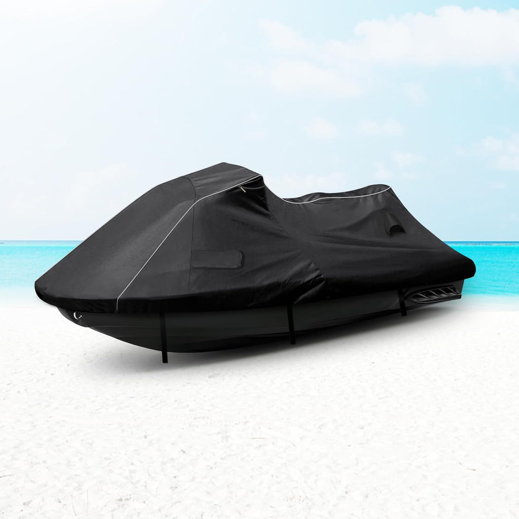 Waterproof Jet Ski Cover for Sea-doo 2010-2025 GTX,RXT,RTX-X,GTX LTD, 600D Oxford UV-Proof Jetski Covers, Trailerable Jetski Cover with Air Vents, Reflective Strips