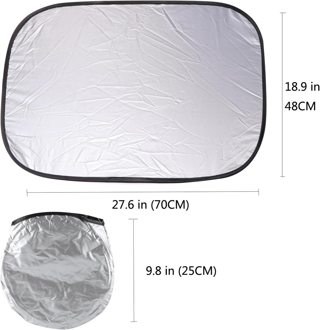 2pcs Foldable Sunroof Shade Sunshade Heat Isolate fit for Mini Cooper, Clubman & Countryman R56 All Years Black