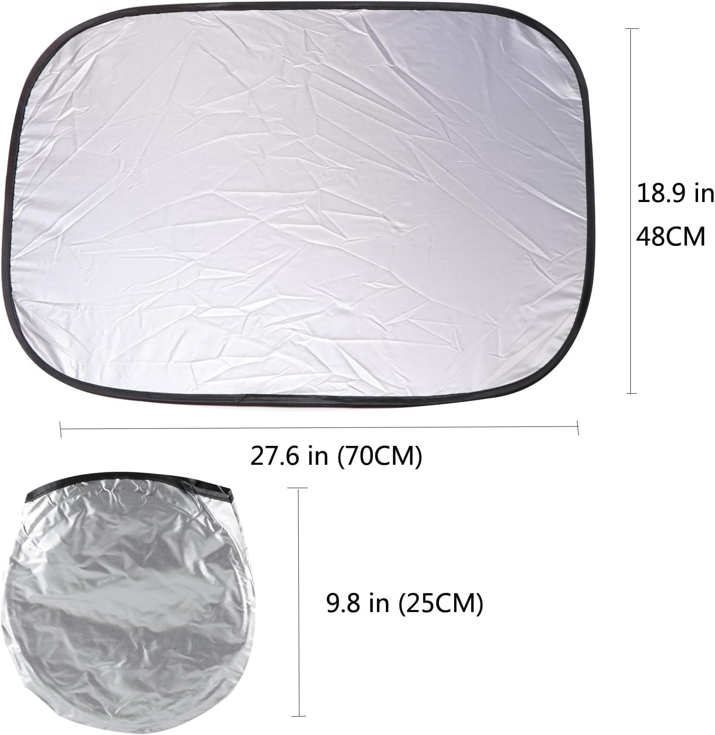 2pcs Foldable Sunroof Shade Sunshade Heat Isolate fit for Mini Cooper, Clubman & Countryman R56 All Years Black
