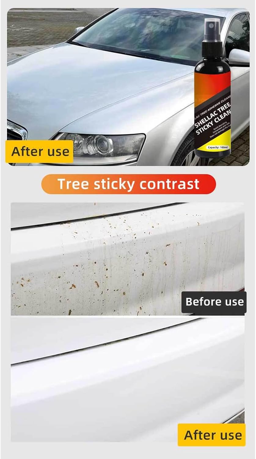 Tree Sap Remover for Auto - 2 Pack Bird Poop Remover Cleaning Spray, Car Detail Spray, Car Exterior Cleaner for Bumper Stickers, Tree Sap, Bird Droppings