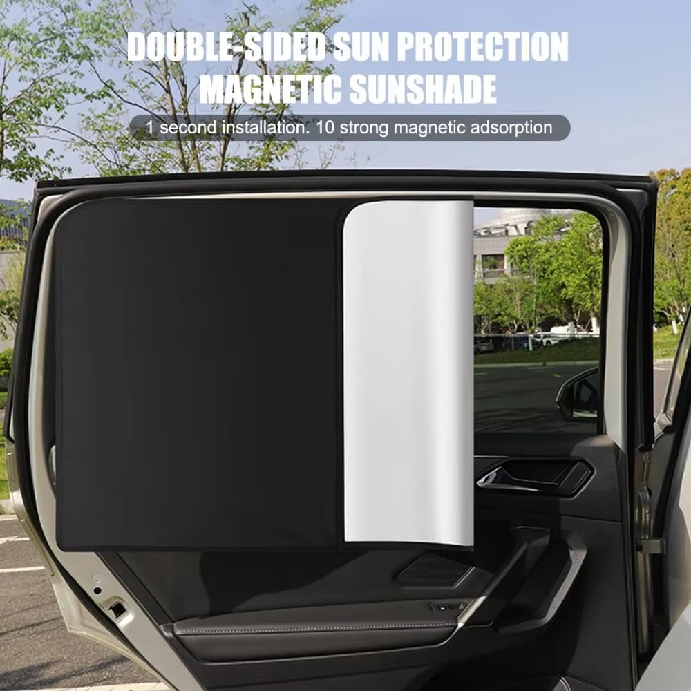 4 Pcs Side Window Sunshade for GMC Sierra 2500HD/3500HD Crew Cab 2020-2025, Window Curtain Shield Protection Sun Visor Screen Automotive Interior Accessories