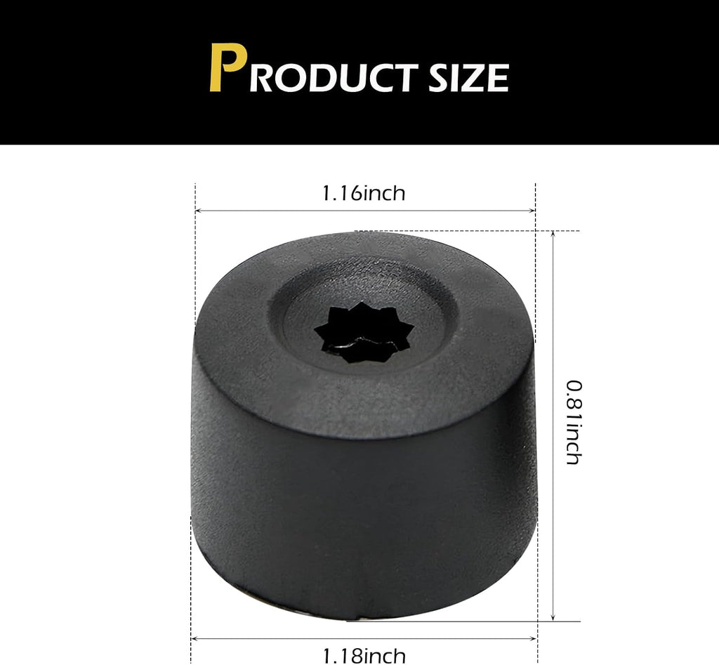 20PCS Car Wheel Lug Nut Covers, 17mm Tire Bolt Caps Compatible with VW, Jetta, Beetle, Passat, GTI, CC, Black Lug Nut Cap with Removal Tool