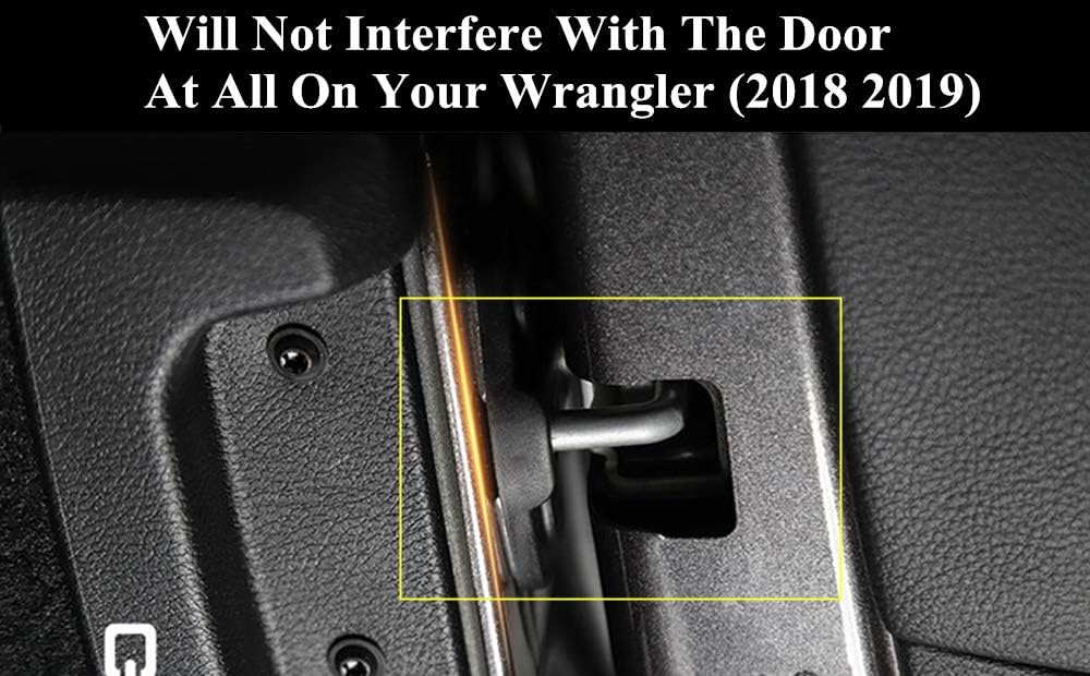 YOCTM Door Lock Decoration Cover for 2018-2026 Jeep Wrangler JL JLU 4XE Unlimited Sahara Sports Rubicon Gladiator JT Door Lock Cover Parts Accessories Black (2Door) (Pack of 4)