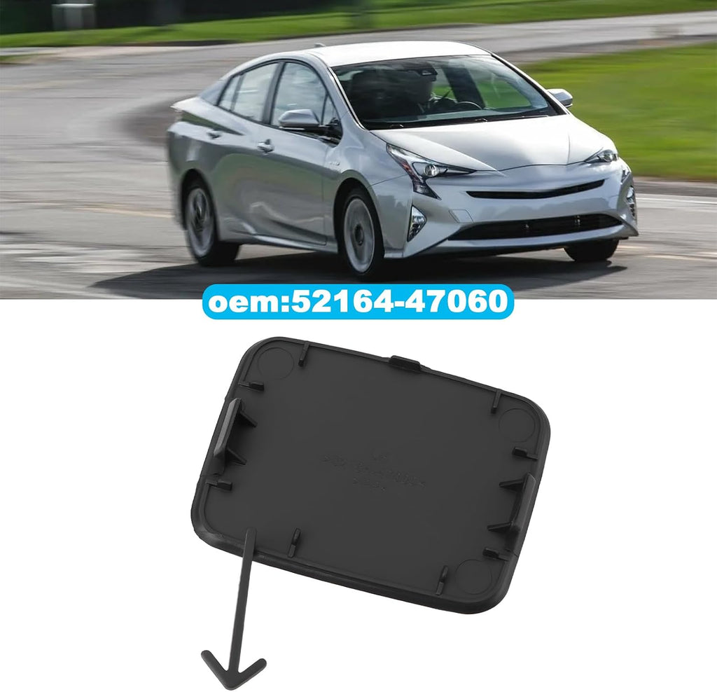 Rear Bumper Tow Hook Cover Left Replace OEM 52164-47060 Compatible with Toyota Prius 2017-2022