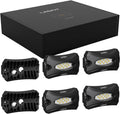 LASFIT Switchback Rock Lights Amber & White Wheel Well Lights with Toggle Switch LED Rock Lights kit Underglow Lighting for Off Road, 4 Pods