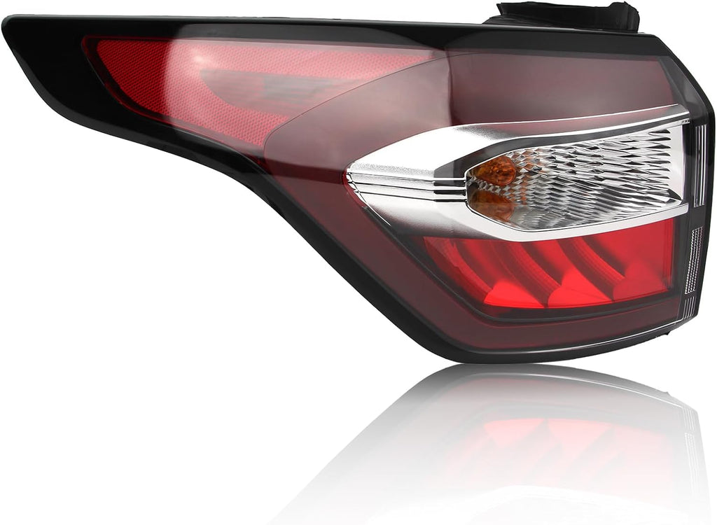 Tail Light Compatible with 2017 2018 Ford Escape S SE SEL Titanium Left | Rear Taillights with Bulb and Harness Driver Side Tail lamp Assembly OE: GJ5Z13405C