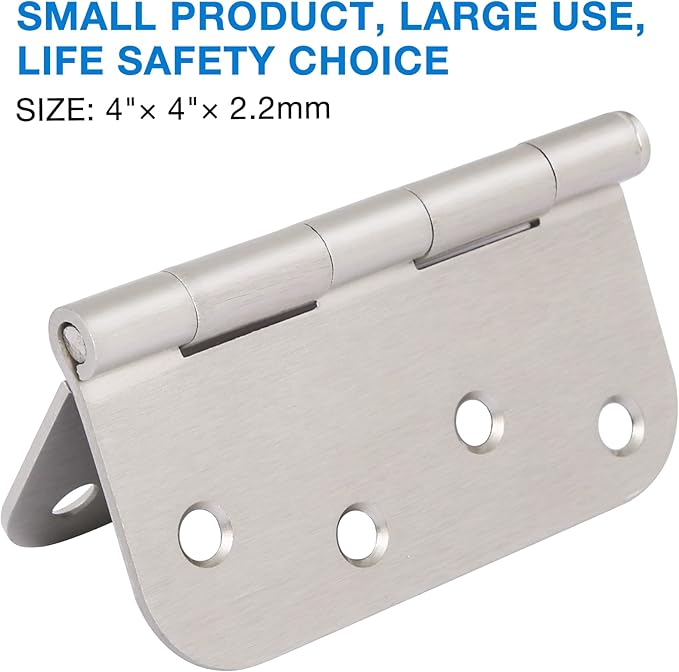18 Pack 4 Inch Nickel Door Hinges Satin/Brushed Nickel Door Hinges 4 in x 4" - Image 2