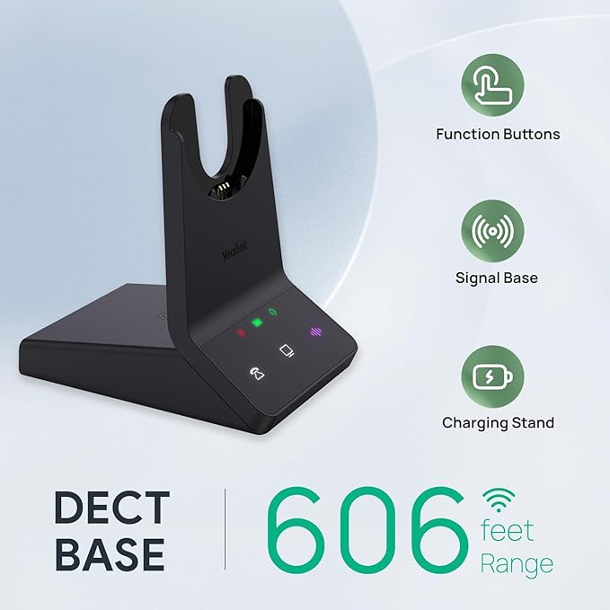 Yealink WH64 DECT & Bluetooth Dual Teams Wireless Headset, 606 ft Range On Ear - Image 2