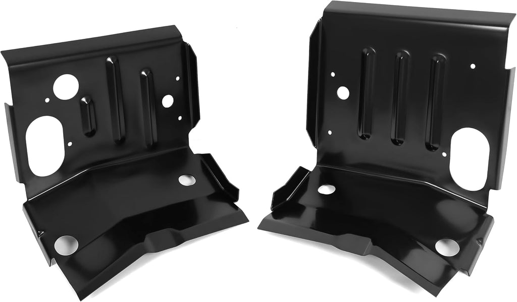 ALMULOO Cab Mount Floor Pan Support Compatible with 1980-1998 Ford F100 F150 F250 F350 Super Duty Pickup Truck Bronco Steel 2PCS (Left & Right Side)