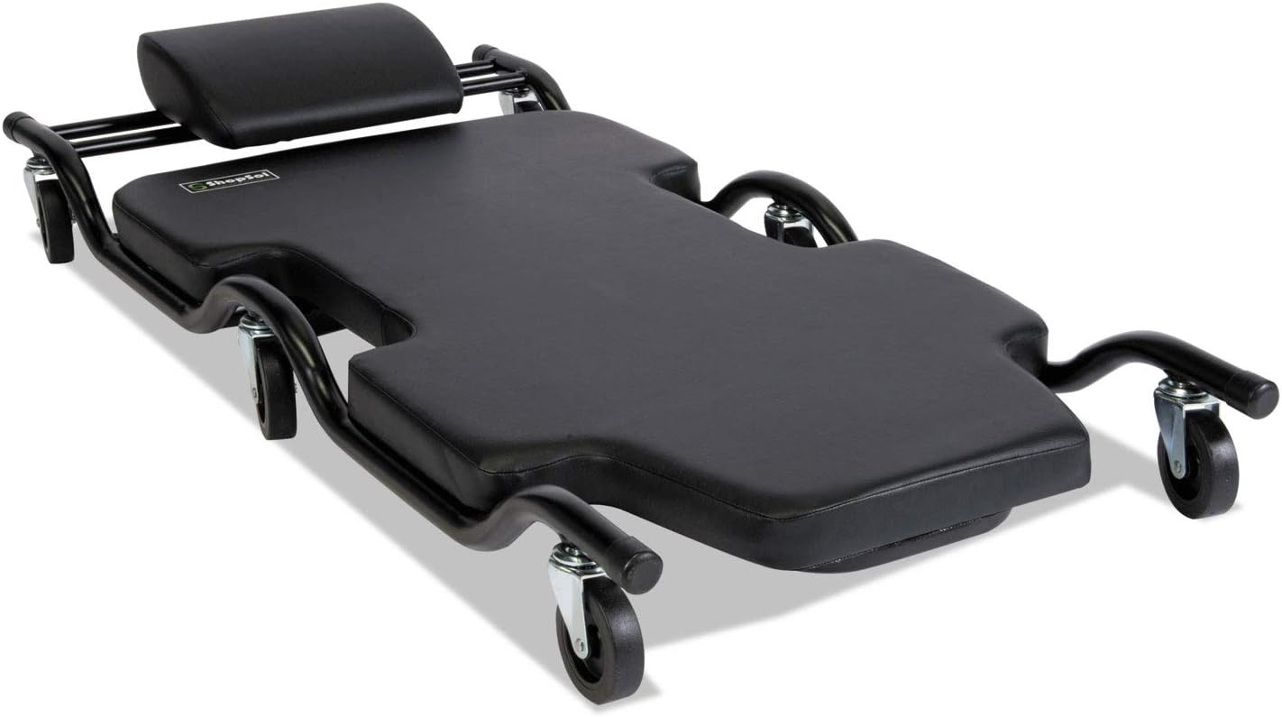 3010005 Heavy-Duty Automotive Creeper with Elevated Headrest, 500-Pound Capacity