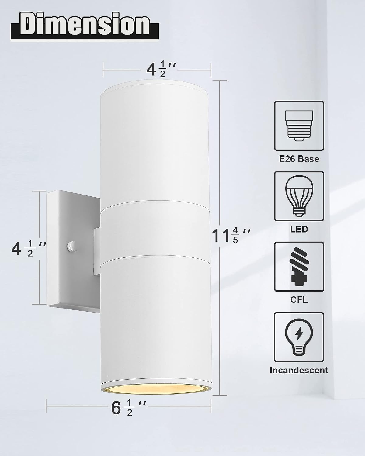 ken & ricky cylinder outdoor wall sconce lights,up, close-up detail