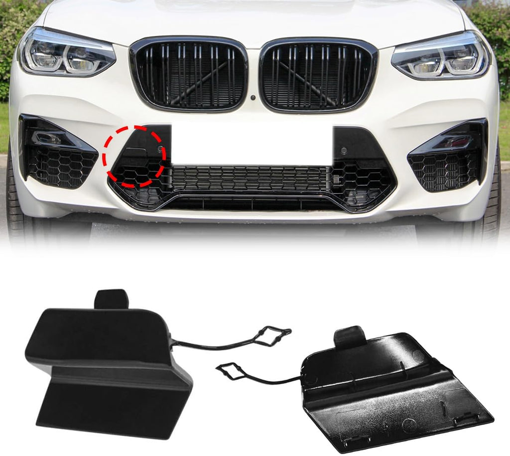 Front Bumper Tow Hook Hole Eye Cover Cap Primer for BMW X3M F97 X4M F98 2019 2020 2021 51118082477 Not Fit for BMW X3 Series X4 Series