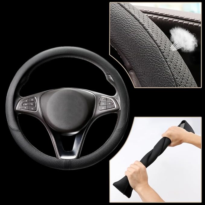 COFIT Breathable Car Steering Wheel Cover 15 inch Auto Universal Leather Wrap - Image 3