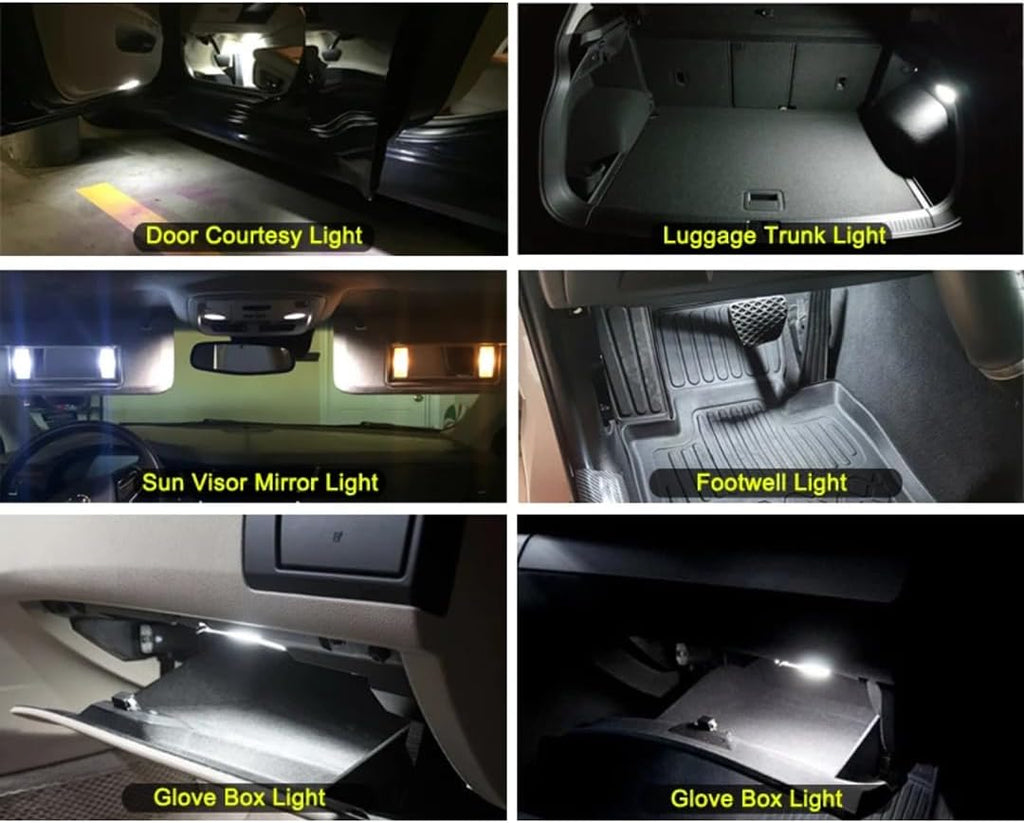 Car Trunk Light for Mercedes-Benz X164 GL-Class X204 GLK-Class, 2pcs Door Courtesy/Luggage Trunk Footwell Glove Box Sunvisor Mirror Light Assembly