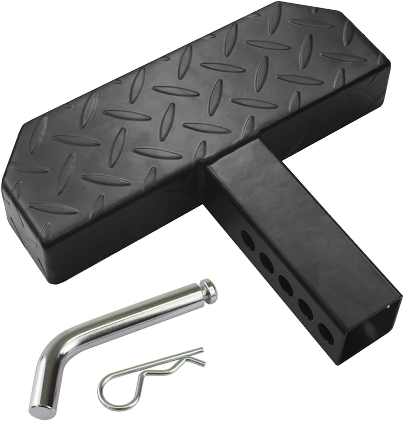 KAYCENTOP Universal Hitch Step 2 Inch Receiver, Anti Slip Tow Bumper Step Guard, Black Tow HitchSteps for Pickup Truck Car SUV with Pin, Weight Capacity 600 LBS