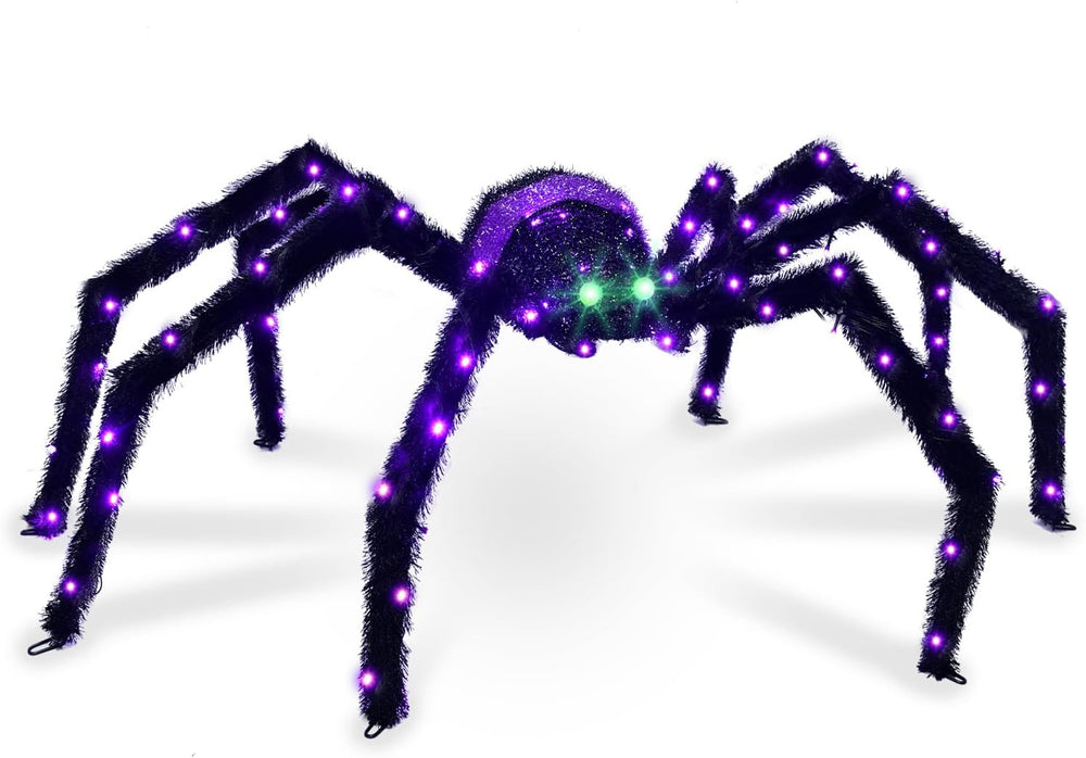 4.2FT Giant Spider Halloween Decorations Outdoor, 90 LEDs