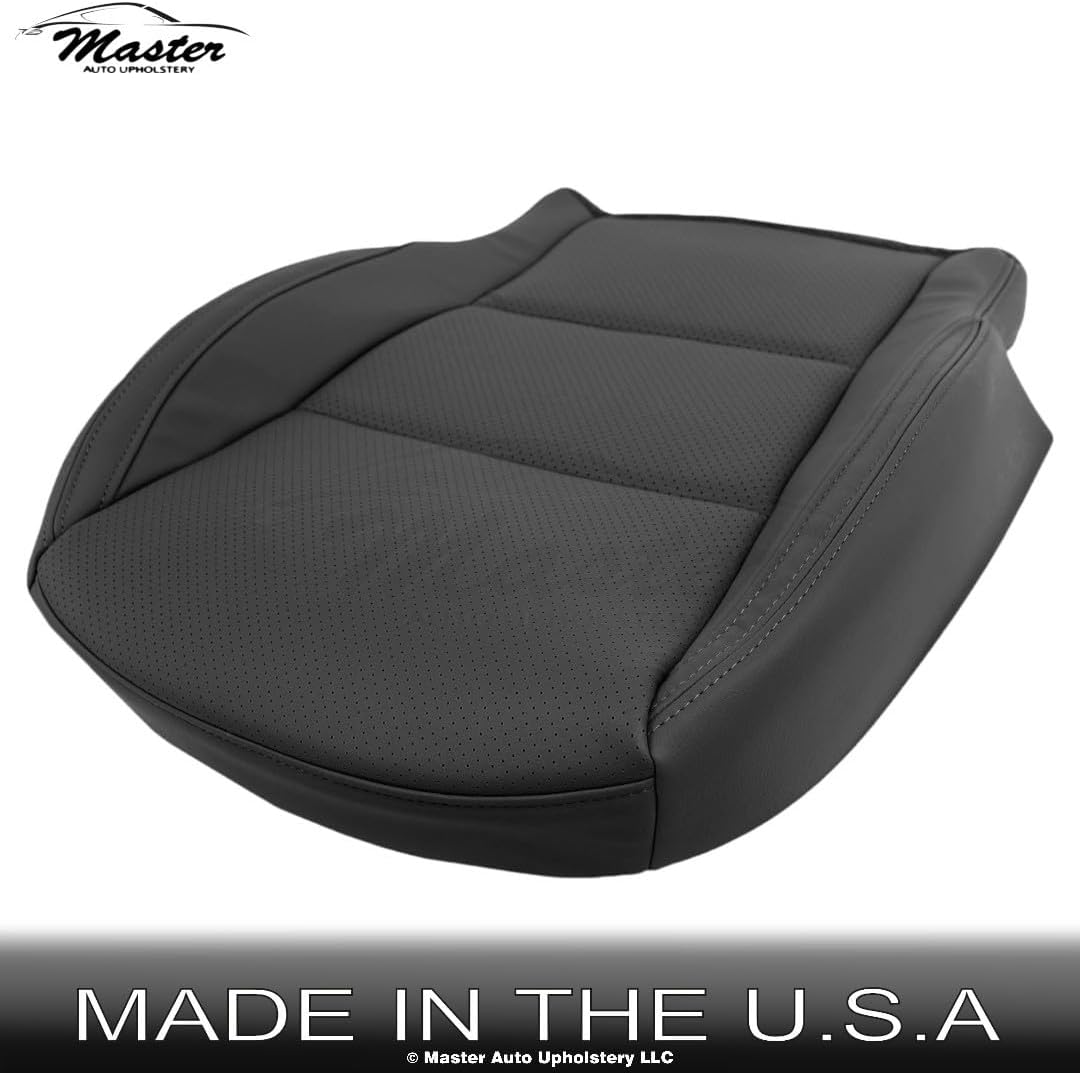 Master Auto Upholstery 2012-2019 fits Hyundai Santa Fe Genuine Leather Front Driver Bottom Cover Black