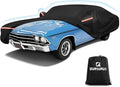 QUNSUNUS Waterproof Car Cover for Chevelle Malibu SS Sedan/Coupe 1964-1972 by QQUNSUNUS